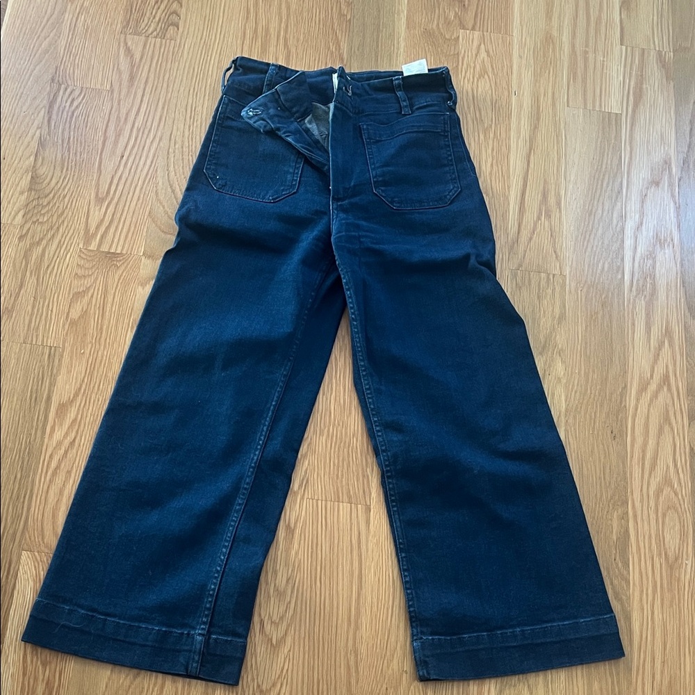 Maeve Collette Crop Indigo Denim Trousers